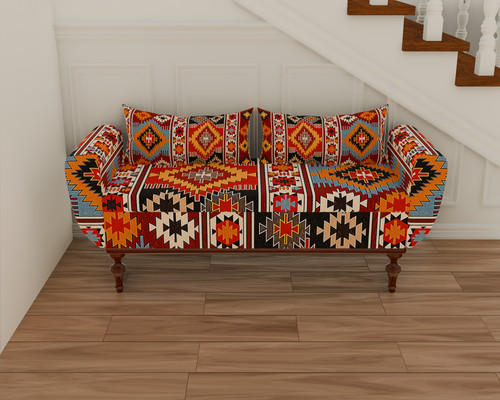 Storage bench with arms kilim - bench,