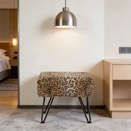 Leopard cheetah print faux fur - leopard,