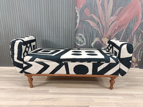 Armed storage ottoman - ottoman, bench