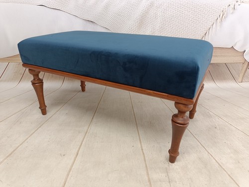Navy blue ottoman bench - navy,
