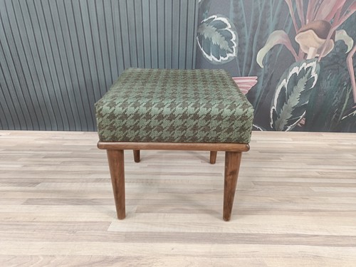 Houndstooth bench footstool - houndstooth,
