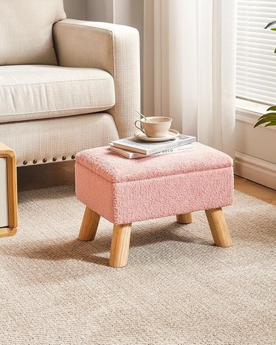 Pink teddy velvet storage - velvet,