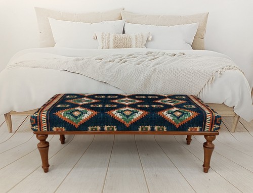 Blue turkish rug pattern - rug,