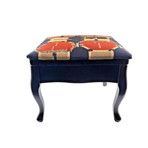 Vtg wood footstool hinged - vtg,