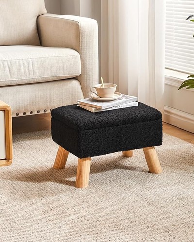 Black teddy velvet storage - black,
